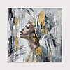 Oil Painting Hand Painted Abstract People Modern Rolled Canvas Rolled Without Frame