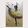 Oil Painting Hand Painted Abstract People Modern Stretched Canvas With Stretched Frame