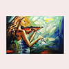 Oil Painting Hand Painted Abstract People Modern Stretched Canvas With Stretched Frame