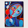 Oil Painting Hand Painted Abstract People Vintage Modern Rolled Canvas Rolled Without Frame