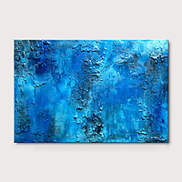 Oil Painting Hand Painted Abstract Pop Art Modern Stretched Canvas With Stretched Frame