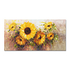Oil Painting Hand Painted Abstract SunFlowers Canvas Painting Comtemporary Simple Modern Stretched Canvas Ready to Hang miniinthebox