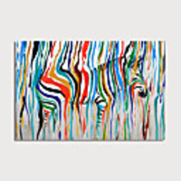 Oil Painting Hand Painted Animals Modern Rolled Canvas Rolled Without Frame