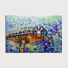 Oil Painting Hand Painted Animals Modern Rolled Canvas Rolled Without Frame