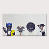Oil Painting Hand Painted Animals Pop Art Modern Stretched Canvas With Stretched Frame
