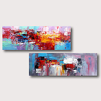 Oil Painting Hand Painted Any Shape Abstract Comtemporary Modern Stretched Canvas miniinthebox