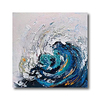Oil Painting Hand Painted Canvas Abstract High Quality Wall Art Modern Rolled Without Frame Blue Waves