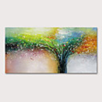 Oil Painting Hand Painted Floral / Botanical Abstract Landscape Modern Rolled Canvas Rolled Without Frame