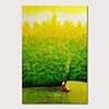 Oil Painting Hand Painted Floral / Botanical Abstract Landscape Modern Rolled Canvas Rolled Without Frame