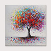 Oil Painting Hand Painted Floral / Botanical Abstract Landscape Modern Stretched Canvas With Stretched Frame