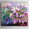 Oil Painting Hand Painted Floral / Botanical Comtemporary Stretched Canvas With Stretched Frame