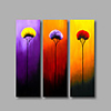 Oil Painting Hand Painted Floral / Botanical Modern Stretched Canvas / Three Panels With Stretched Frame