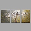 Oil Painting Hand Painted Floral / Botanical Modern Stretched Canvas / Three Panels With Stretched Frame