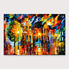 Oil Painting Hand Painted Floral / Botanical Modern Stretched Canvas With Stretched Frame