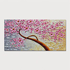 Oil Painting Hand Painted Floral / Botanical Modern Stretched Canvas With Stretched Frame