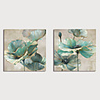 Oil Painting Hand Painted Floral / Botanical Modern Stretched Canvas With Stretched Frame