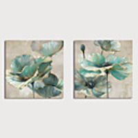 Oil Painting Hand Painted Floral / Botanical Modern Stretched Canvas With Stretched Frame