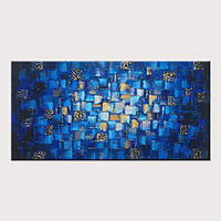Oil Painting Hand Painted Horizontal Abstract Classic Modern Rolled Canvas (No Frame)