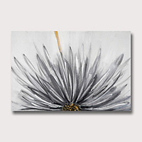 Oil Painting Hand Painted Horizontal Abstract Floral / Botanical Modern Rolled Canvas (No Frame)