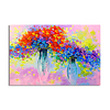 Oil Painting Hand Painted Horizontal Abstract Floral / Botanical Modern Stretched Canvas miniinthebox