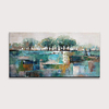 Oil Painting Hand Painted Horizontal Abstract Landscape Modern Rolled Canvas (No Frame)
