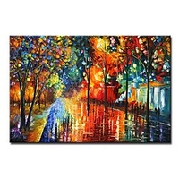 Oil Painting Hand Painted Horizontal Abstract Landscape Modern Rolled Canvas (No Frame) miniinthebox