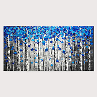 Oil Painting Hand Painted Horizontal Abstract Landscape Modern Stretched Canvas