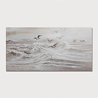 Oil Painting Hand Painted Horizontal Abstract Landscape Modern Stretched Canvas