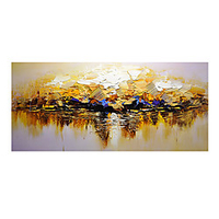 Oil Painting Hand Painted Horizontal Abstract Modern Rolled Canvas (No Frame)