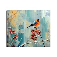 Oil Painting Hand Painted Horizontal Abstract Modern Rolled Canvas (No Frame) miniinthebox