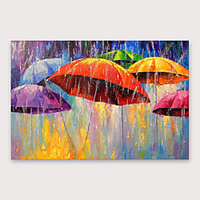 Oil Painting Hand Painted Horizontal Abstract Modern Stretched Canvas
