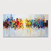 Oil Painting Hand Painted Horizontal Abstract Modern Stretched Canvas