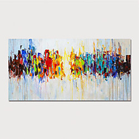 Oil Painting Hand Painted Horizontal Abstract Modern Stretched Canvas