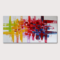 Oil Painting Hand Painted Horizontal Abstract Modern Stretched Canvas miniinthebox