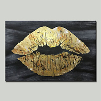 Oil Painting Hand Painted Horizontal Abstract People Modern Stretched Canvas