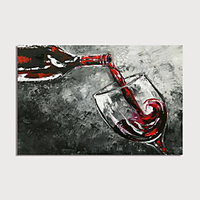 Oil Painting Hand Painted Horizontal Abstract Still Life Modern Stretched Canvas