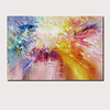 Oil Painting Hand Painted Horizontal Panoramic Abstract Landscape Comtemporary Modern Stretched Canvas
