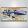 Oil Painting Hand Painted Horizontal Panoramic Abstract Modern Rolled Canvas (No Frame)