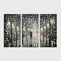 Oil Painting Hand Painted Landscape Modern Stretched Canvas / Three Panels With Stretched Frame