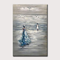 Oil Painting Hand Painted Landscape People Vintage Modern Rolled Canvas Rolled Without Frame