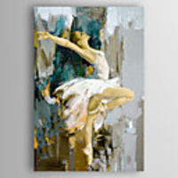 Oil Painting Hand Painted People Modern Stretched Canvas / Rolled Canvas With Stretched Frame or Rolled Without Frame