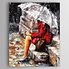 Oil Painting Hand Painted People Modern Stretched Canvas With Stretched Frame