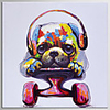Oil Painting Hand Painted Pop Art Classic Modern Stretched Canvas With Stretched Frame