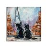 Oil Painting Hand Painted Square Abstract Architecture Modern Stretched Canvas miniinthebox