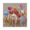 Oil Painting Hand Painted Square Abstract Floral / Botanical Modern Rolled Canvas (No Frame) miniinthebox