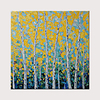 Oil Painting Hand Painted Square Abstract Landscape Modern Rolled Canvas (No Frame)