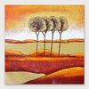 Oil Painting Hand Painted Square Abstract Modern Stretched Canvas