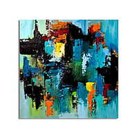 Oil Painting Hand Painted Square Abstract Modern Stretched Canvas miniinthebox
