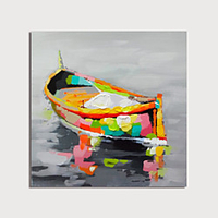 Oil Painting Hand Painted Square Abstract Still Life Modern Stretched Canvas