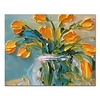 Oil Painting Hand Painted Still Life Floral / Botanical Comtemporary Modern Stretched Canvas With Stretched Frame